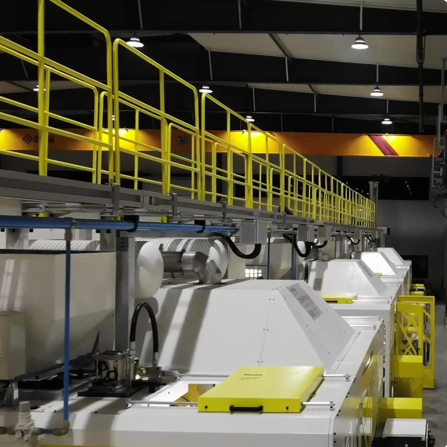 Линия по производству стержневых камер вертикального типа с горячим ящиком